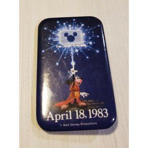 Vintage Disney Channel Pin Back Button Walt Disney Productions April 18 1983